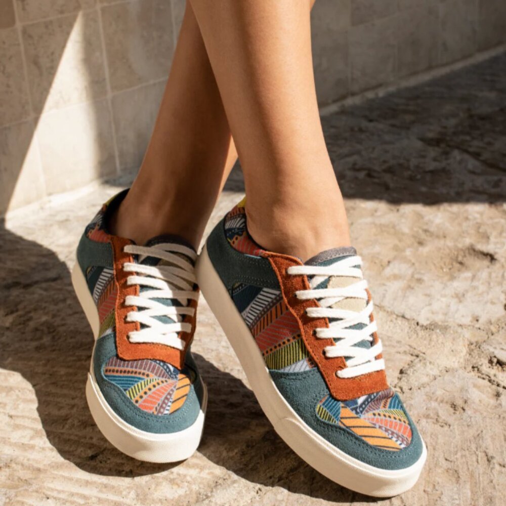 New Inkkas Cypress Ace Low Top Multi Color Tropical Sneakers Size 10